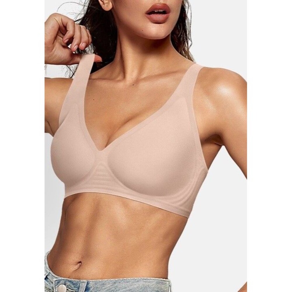 OEAK Deep V Jelly Bra Wireless Size Large